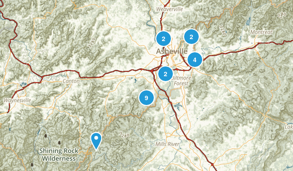 Asheville, North Carolina Map