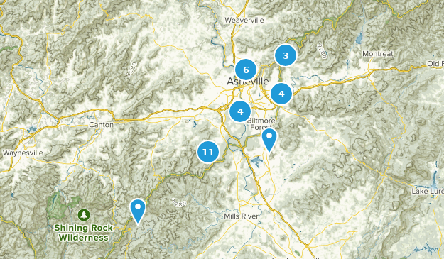 Asheville, North Carolina Map