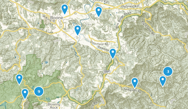 Boone, Caroline du Nord Map