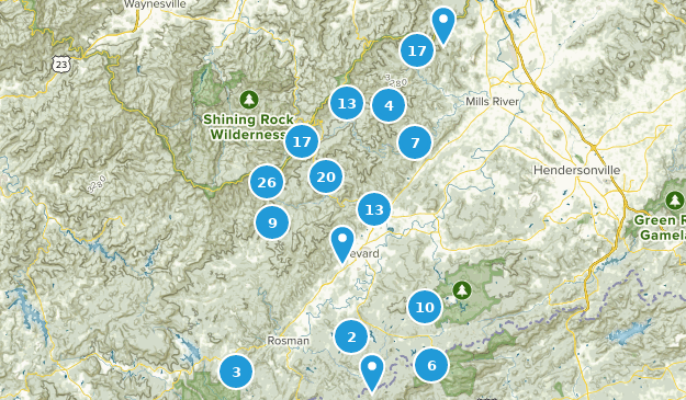 Brevard, Caroline du Nord Map