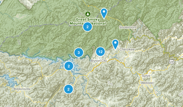 Bryson City, North Carolina Map