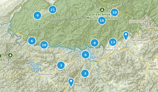 Bryson City, North Carolina Map