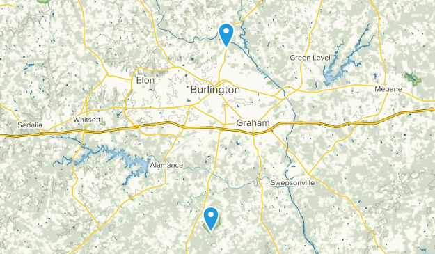 Burlington, Caroline du Nord Map