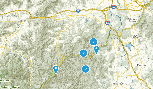 Candler, Caroline du Nord Map