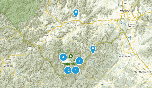 Canton, North Carolina Map