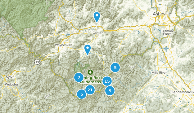 Canton, Caroline du Nord Map