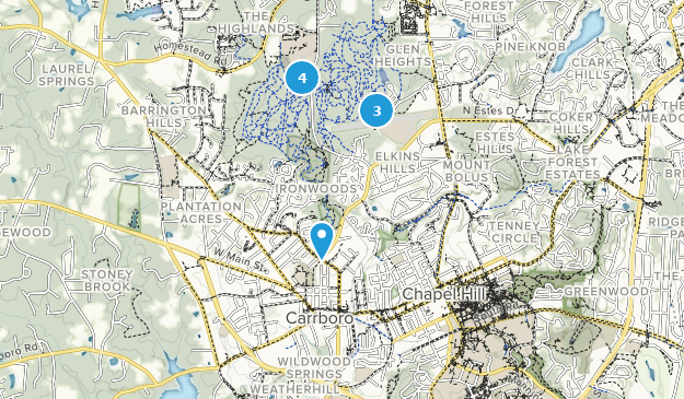 Carrboro, Caroline du Nord Map