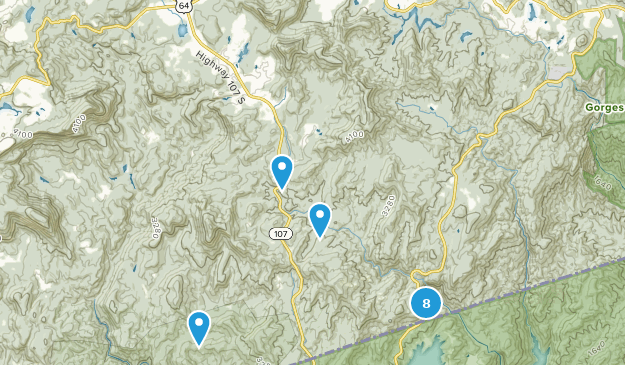 Cashiers, Caroline du Nord Map