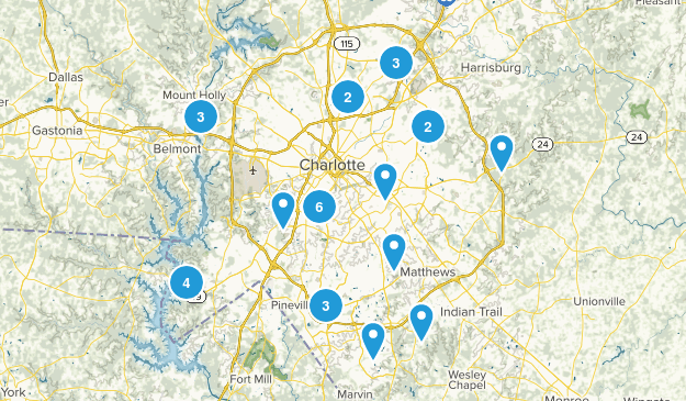 Charlotte, North Carolina Map