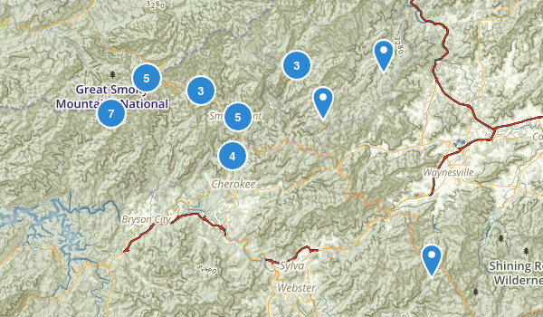 Cherokee, North Carolina Map