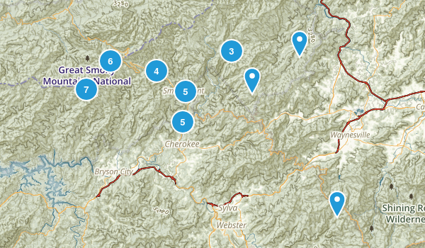 Cherokee, North Carolina Map