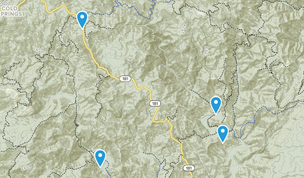 Cold Springs, North Carolina Map