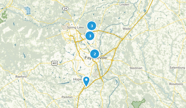 Fayetteville, Caroline du Nord Map