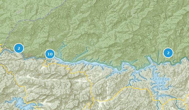 Fontana Dam, Caroline du Nord Map