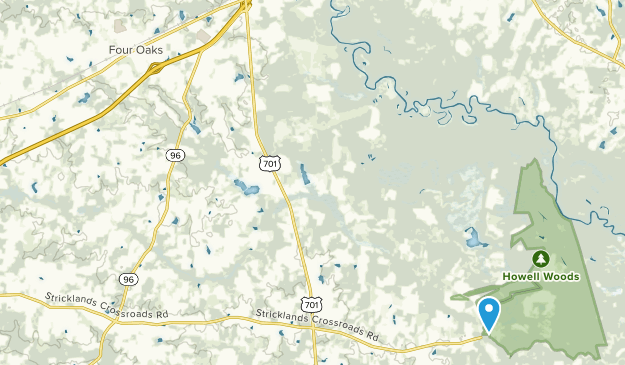 Four Oaks, Caroline du Nord Map