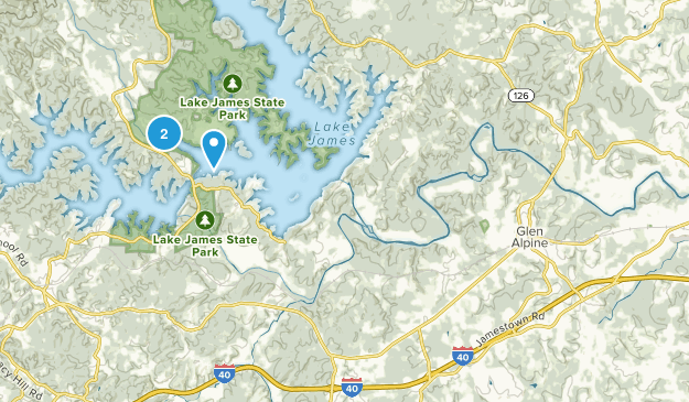 Glen Alpine, North Carolina Map