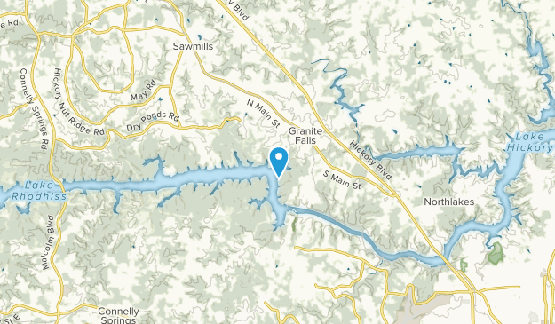 Granite Falls, North Carolina Map