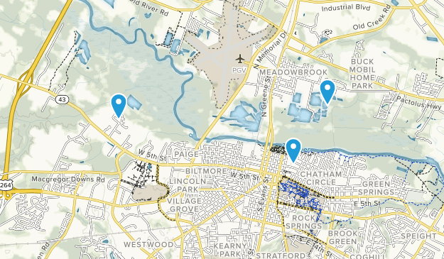 Greenville, Carolina del Norte Map