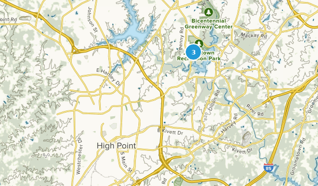High Point, Caroline du Nord Map
