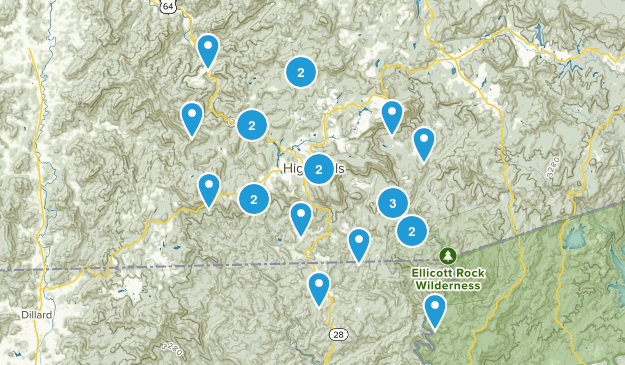 Highlands, North Carolina Map