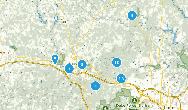 Hillsborough, Caroline du Nord Map