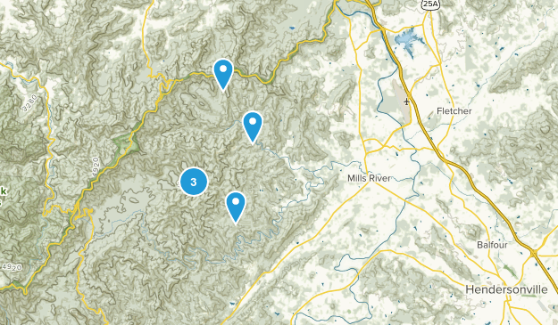 Horse Shoe, North Carolina Map
