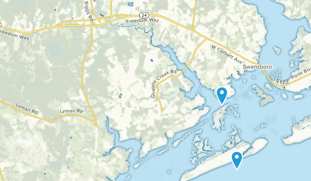 Hubert, Caroline du Nord Map