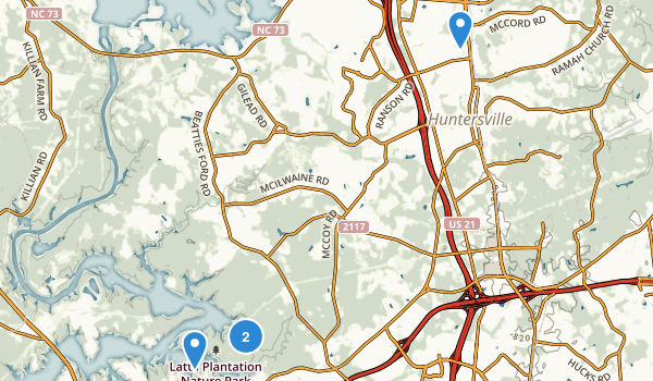 Huntersville, North Carolina Map