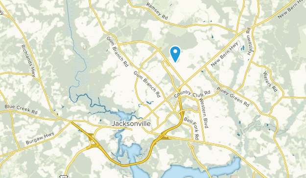 Jacksonville, Caroline du Nord Map