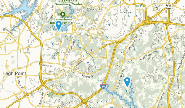 Jamestown, North Carolina Map