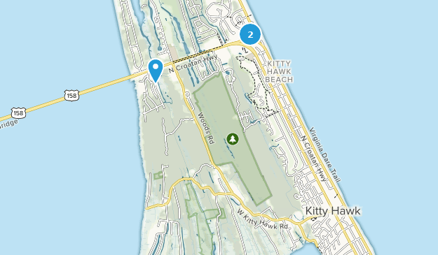 Kitty Hawk, Caroline du Nord Map