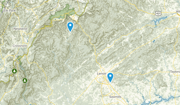 Lenoir, North Carolina Map