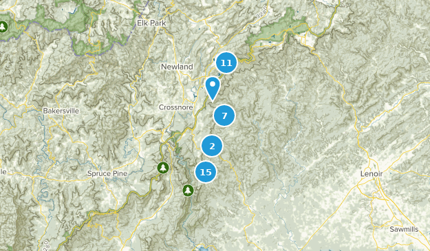 Linville, Carolina del Norte Map