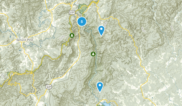 Linville Falls, North Carolina Map
