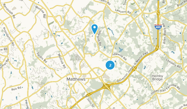 Matthews, Caroline du Nord Map