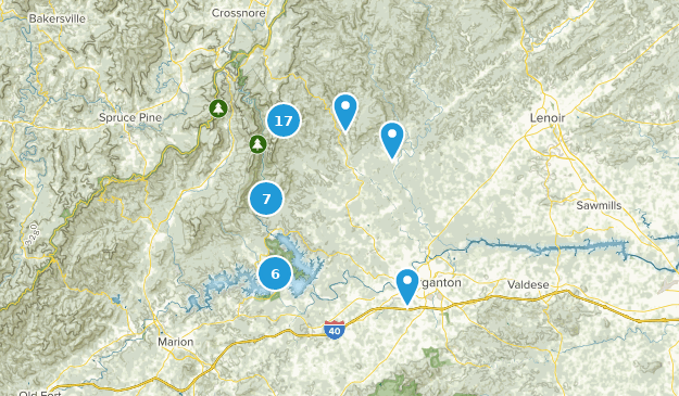 Morganton, Caroline du Nord Map