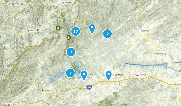 Morganton, Caroline du Nord Map
