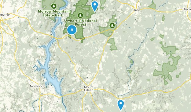 Mount Gilead, Caroline du Nord Map