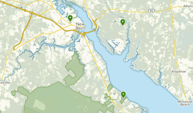 New Bern, North Carolina Map