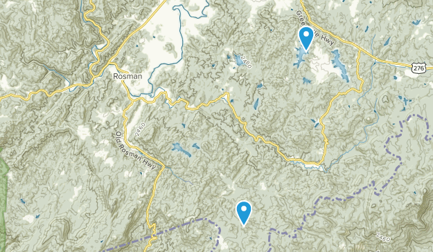 Rosman, North Carolina Map