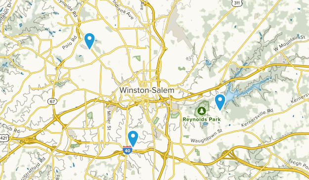 Winston-Salem, North Carolina Map