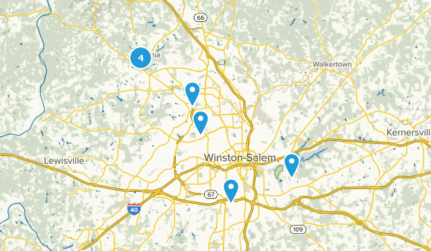 Winston-Salem, Caroline du Nord Map