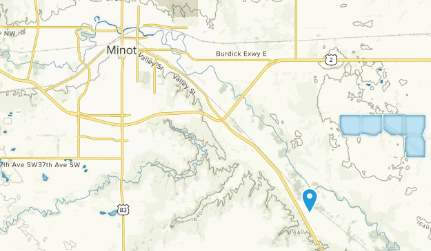 Minot, Dakota du Nord Map