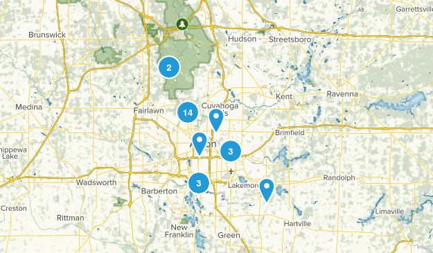 Akron, Ohio Map