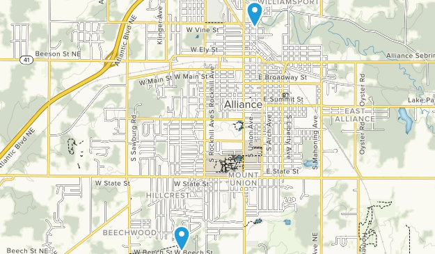 Alliance, Ohio Map