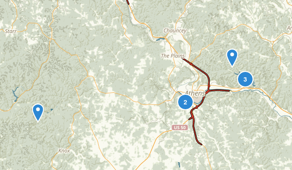 Athens, Ohio Map