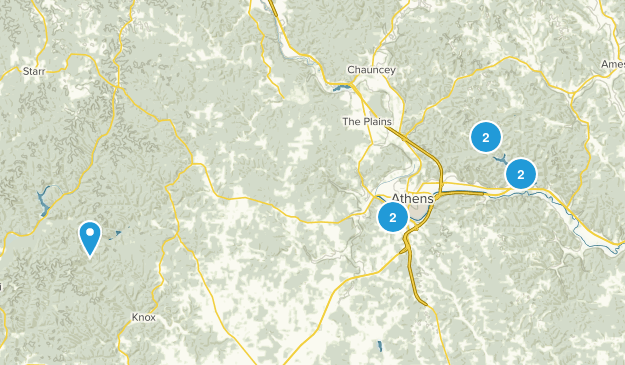 Athens, Ohio Map