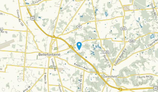 Bellefontaine, Ohio Map
