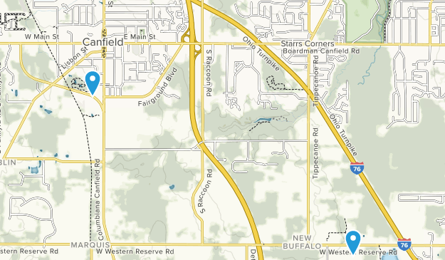 Canfield, Ohio Map