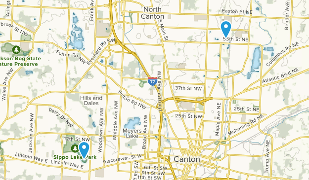 Canton, Ohio Map